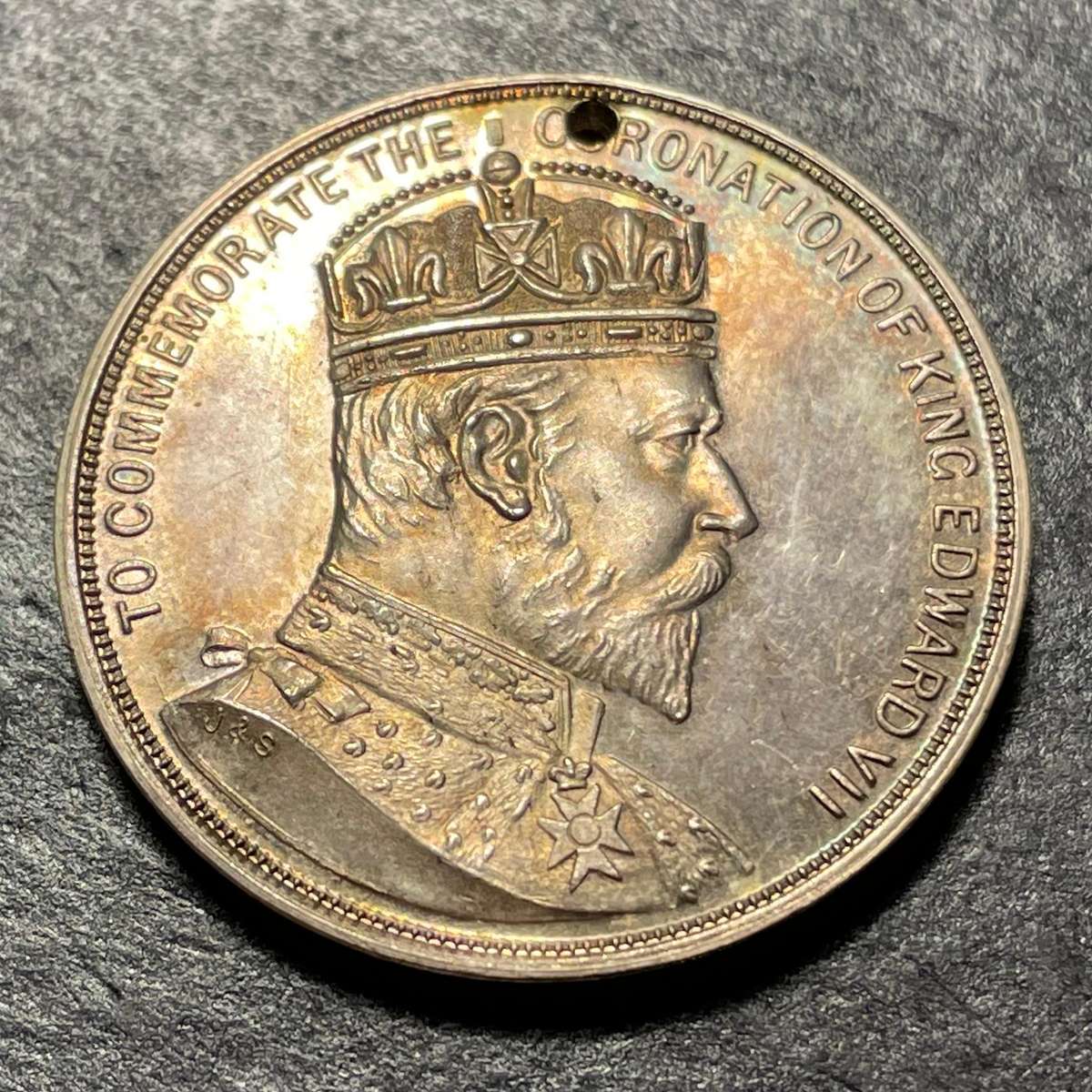 Stunning proof silver medallion commemorating the coronation of King Edward VII - Natal, 1902