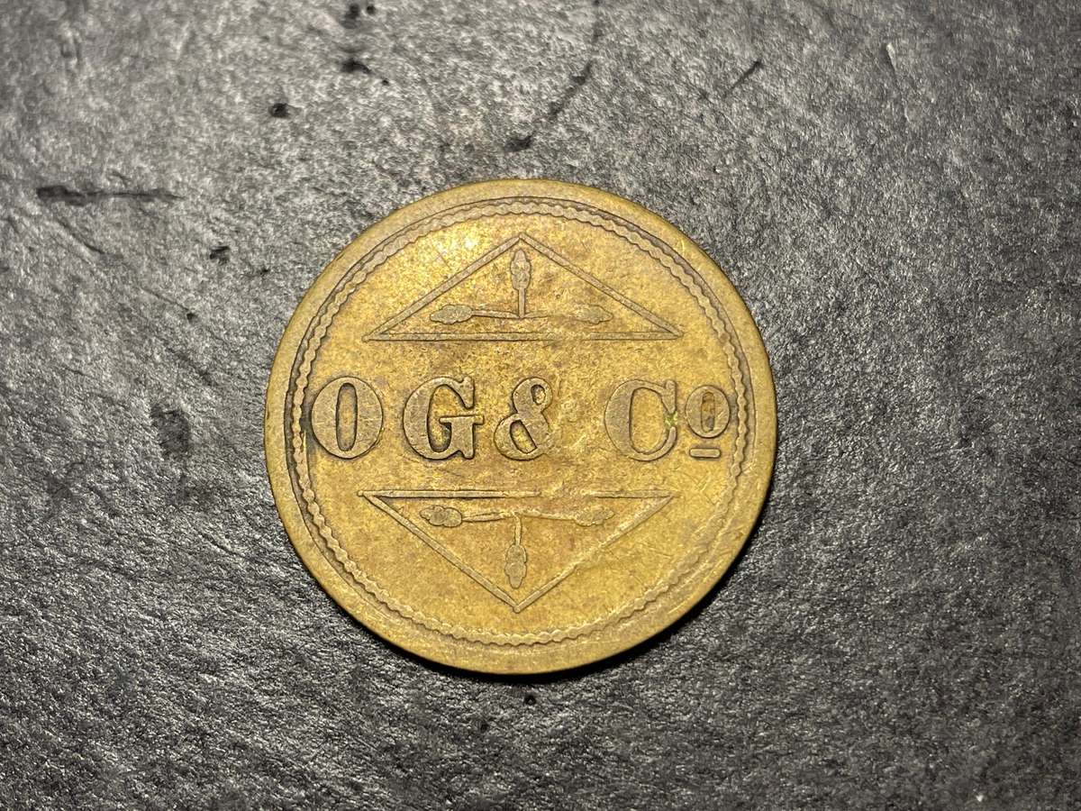 1 shilling OG & Co brass token from South Africa - Very old