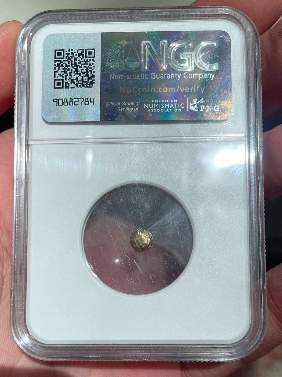 Indian Gold fanam coin NGC graded AU58 - Minted between 1638 and 1812 - Lot 1 of 2