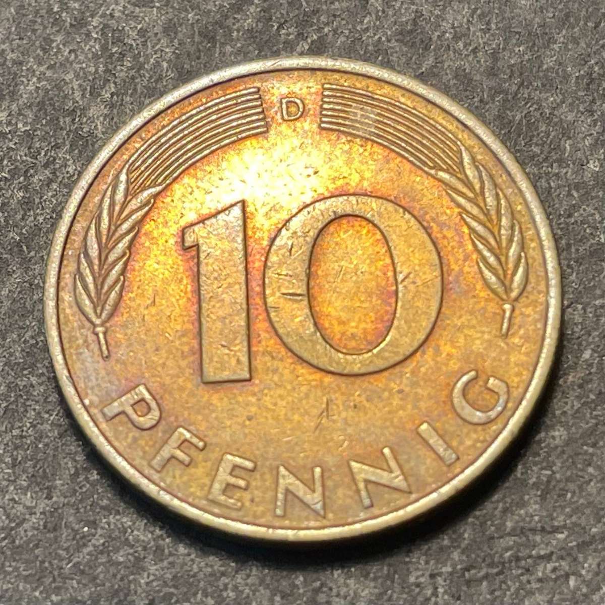 1978 Germany 10 pfennig coin