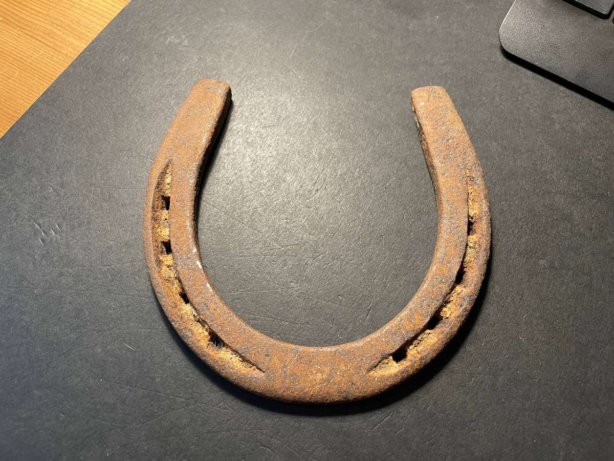 Very old large genuine horse shoe