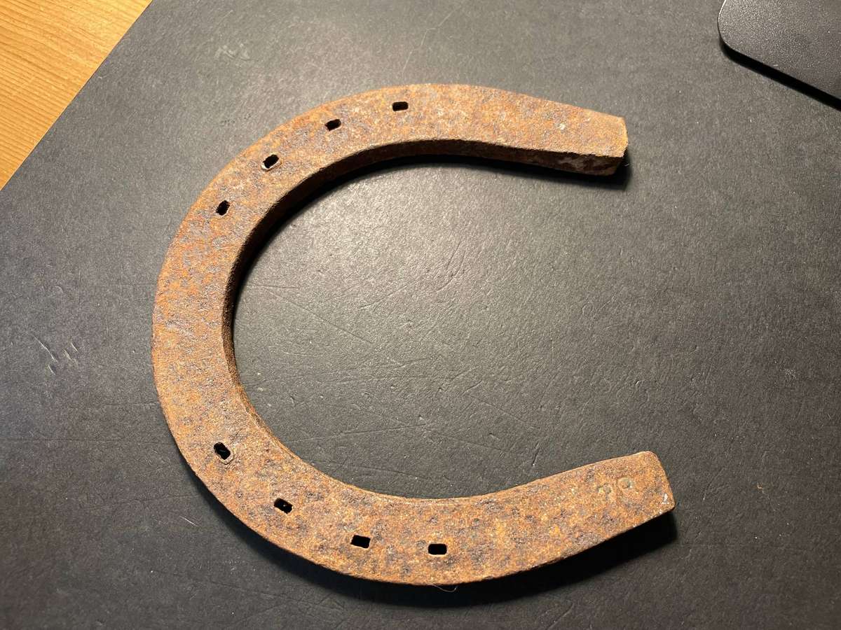 Very old large genuine horse shoe