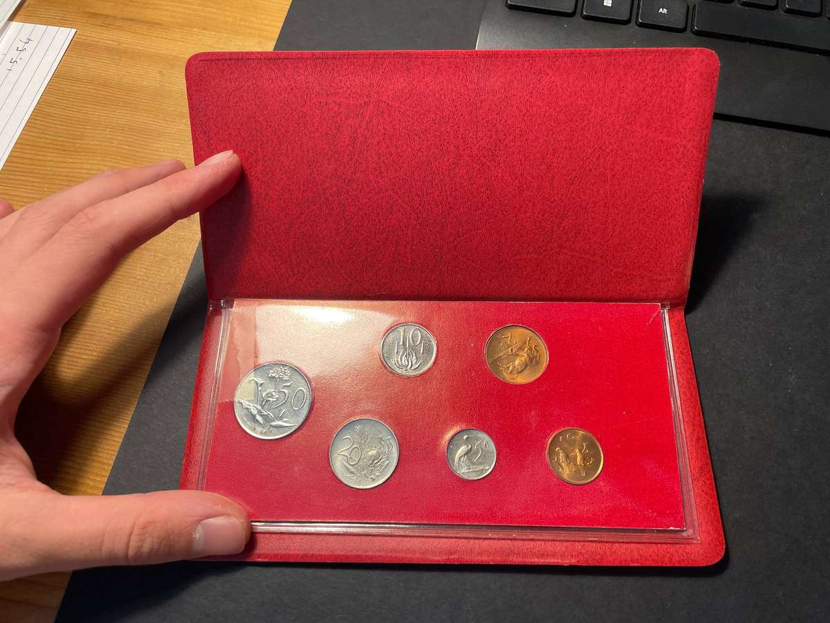 1966 South African short proof set in custom made holder - As per photos