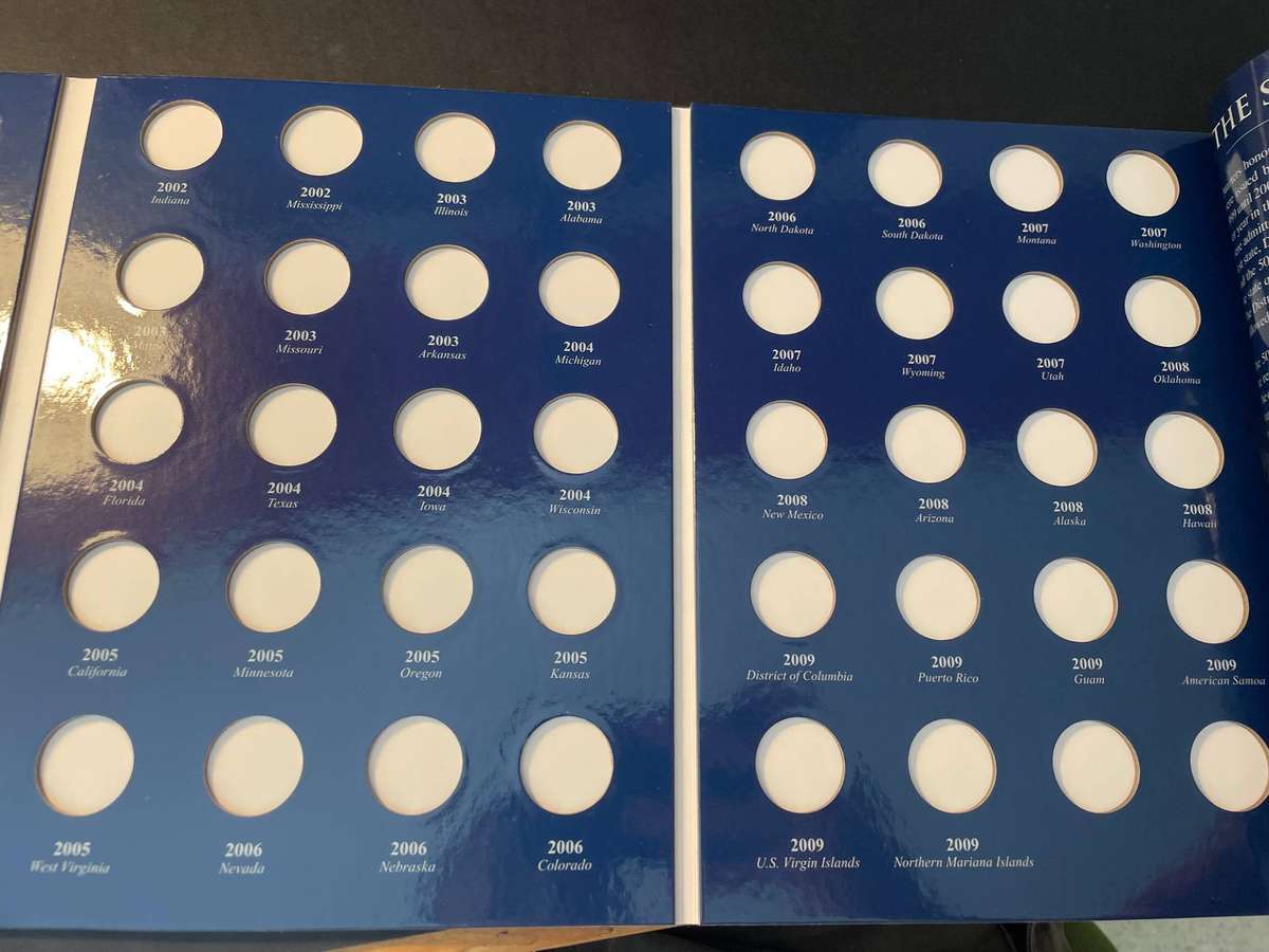 American 50 state quarter dollar set coin folder - As per photos