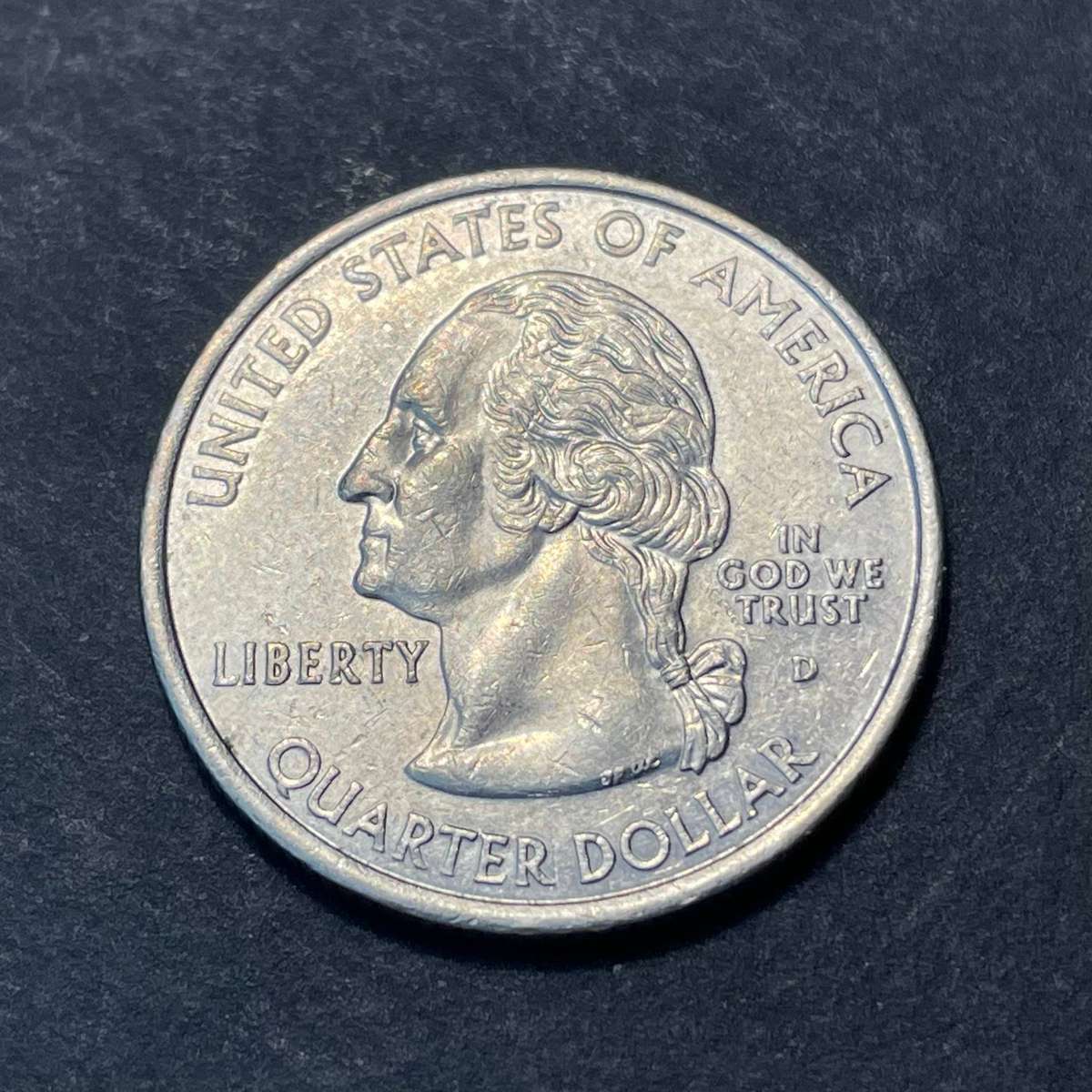 2001 American commemorative 1/4 dollar coin - State of Vermont (Denver mint)