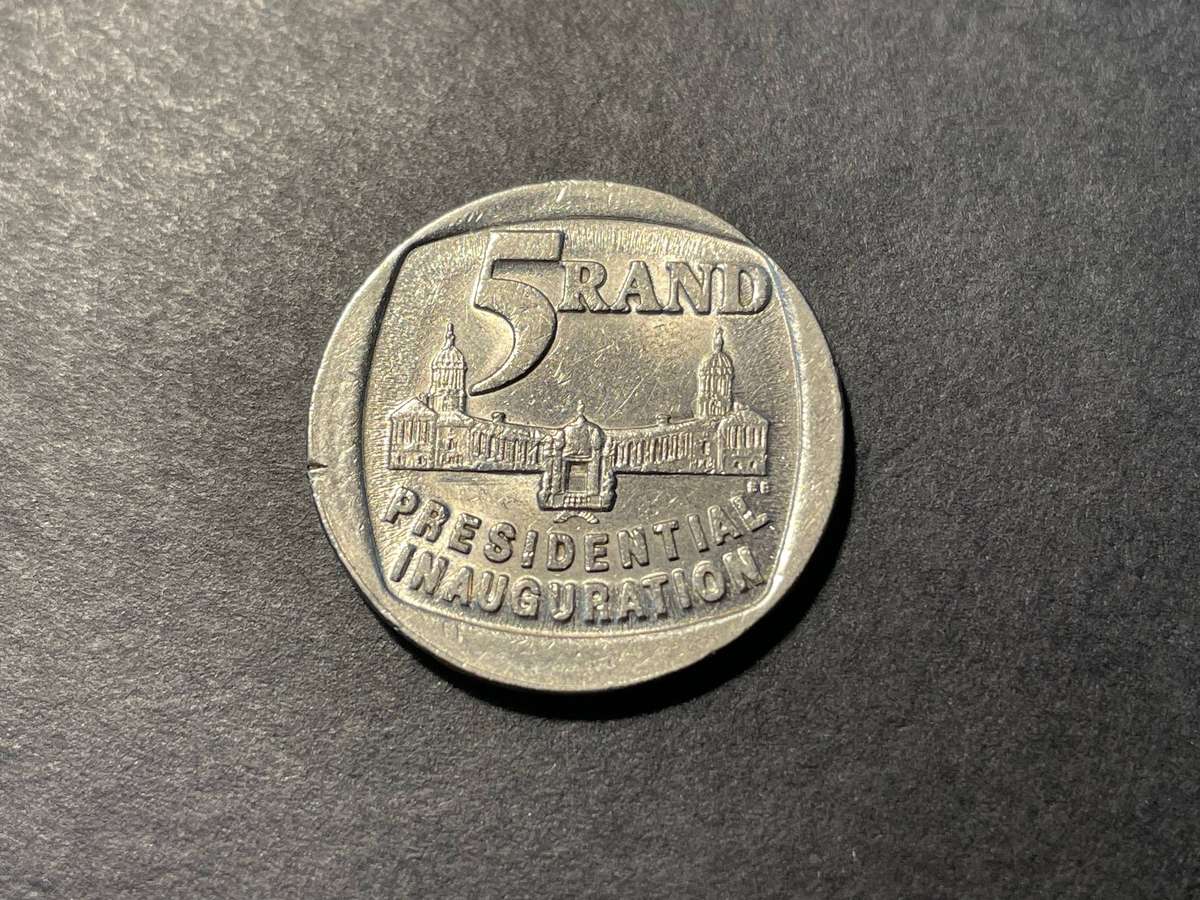 1994 Presidential inauguration R5 coin - As per photo