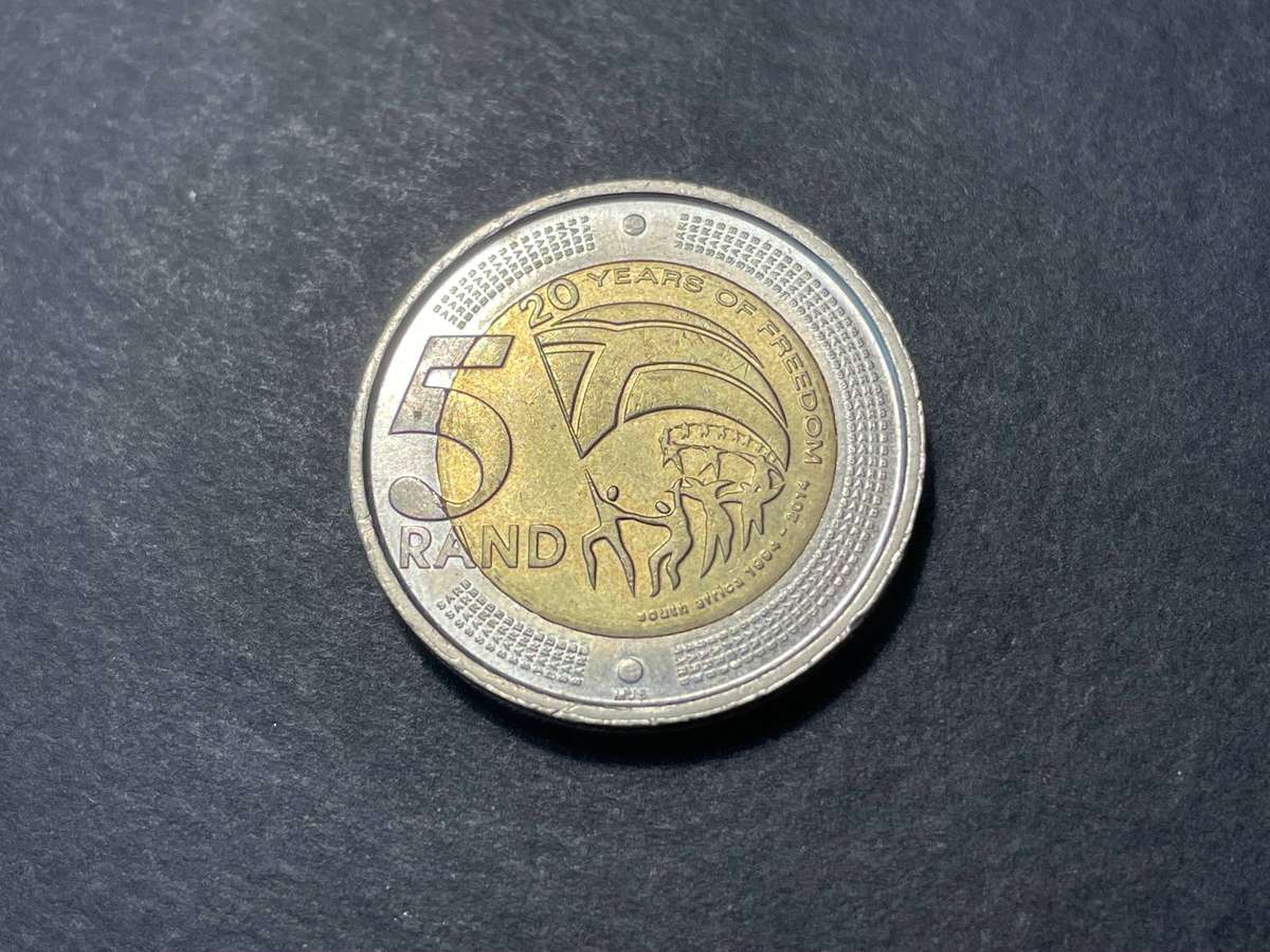 2014 Twenty years of Democracy commemorative R5 coin