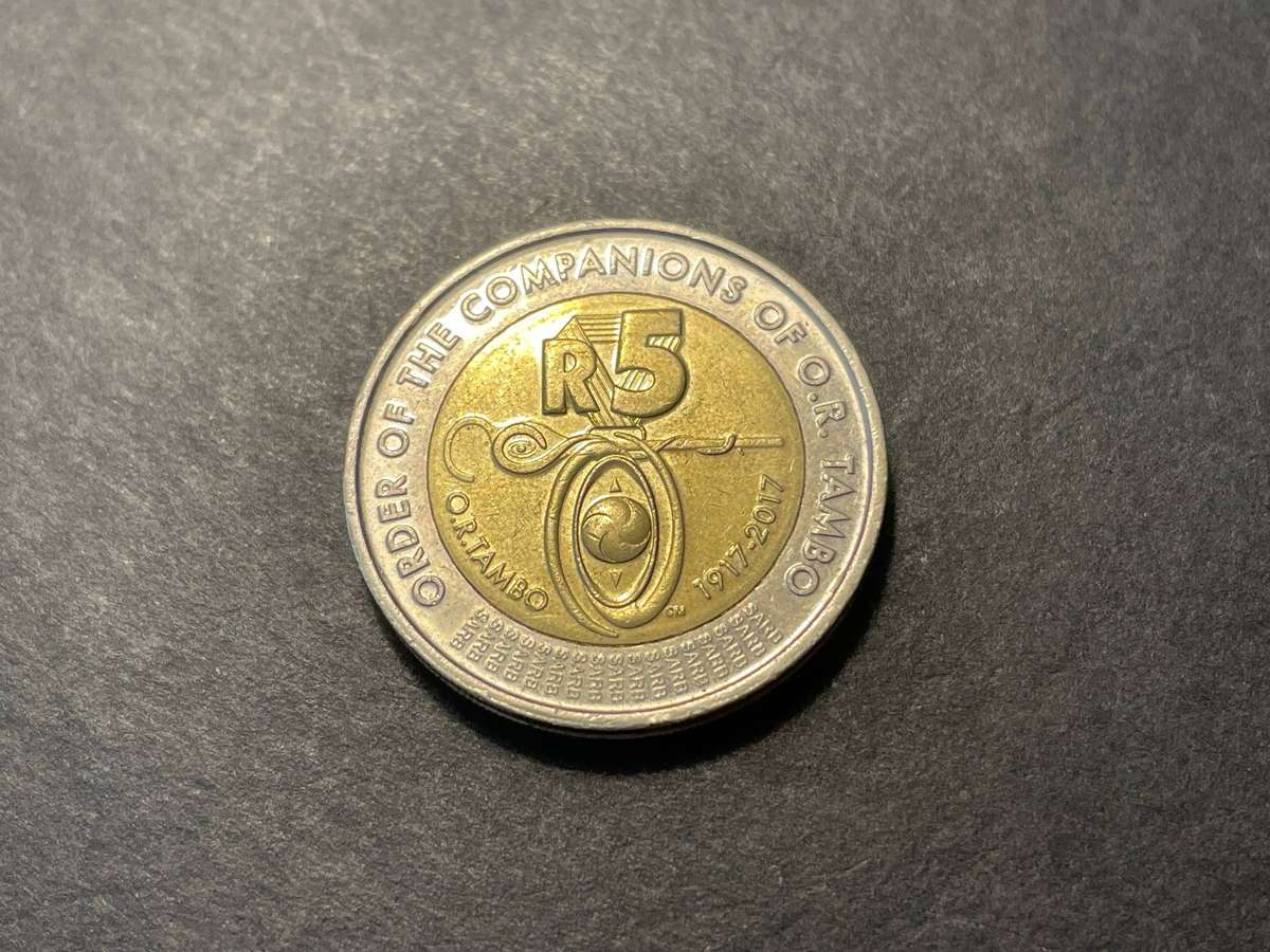 2017 O.R. Tambo commemorative R5 coin - As per photos
