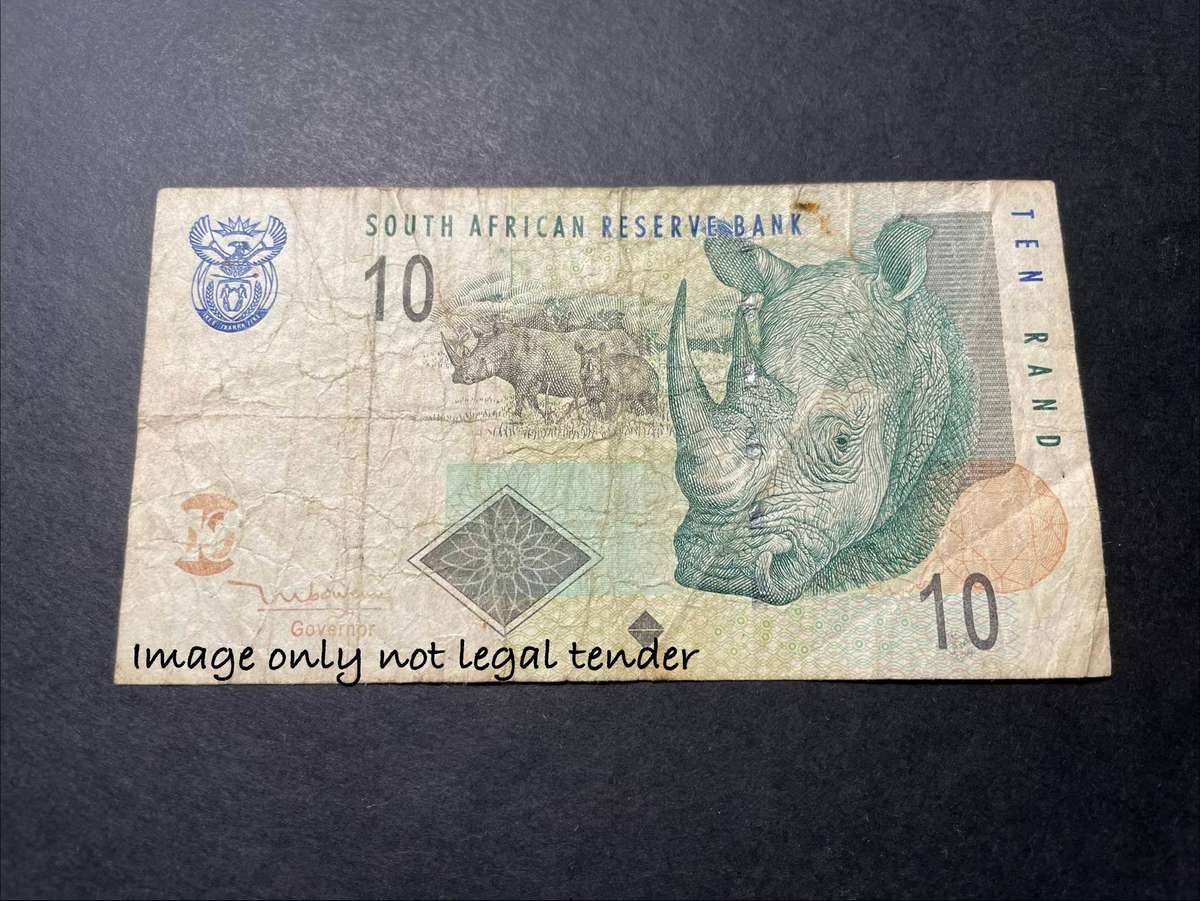 TT Mboweni 2nd issue R10 banknote - Well used