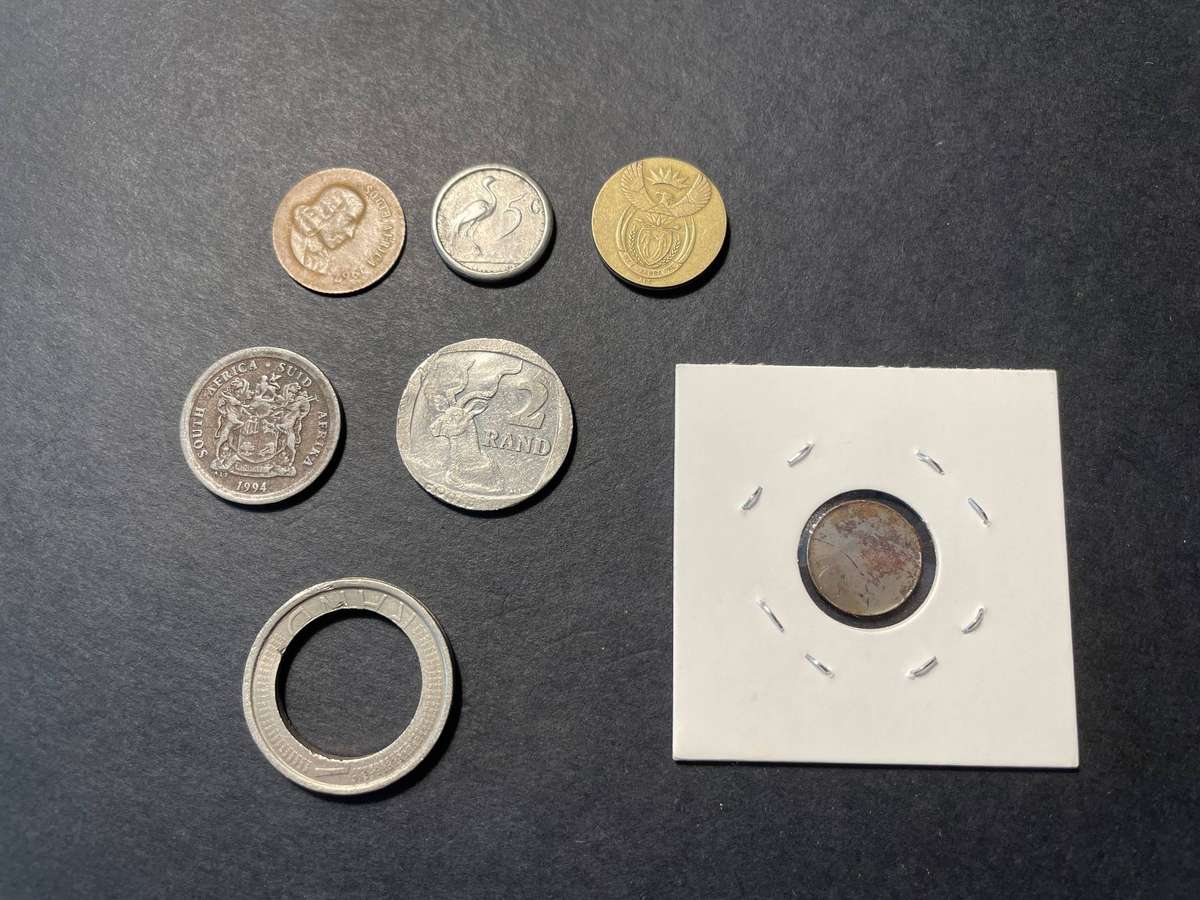 Lot of 7 coins with post mint damage etc
