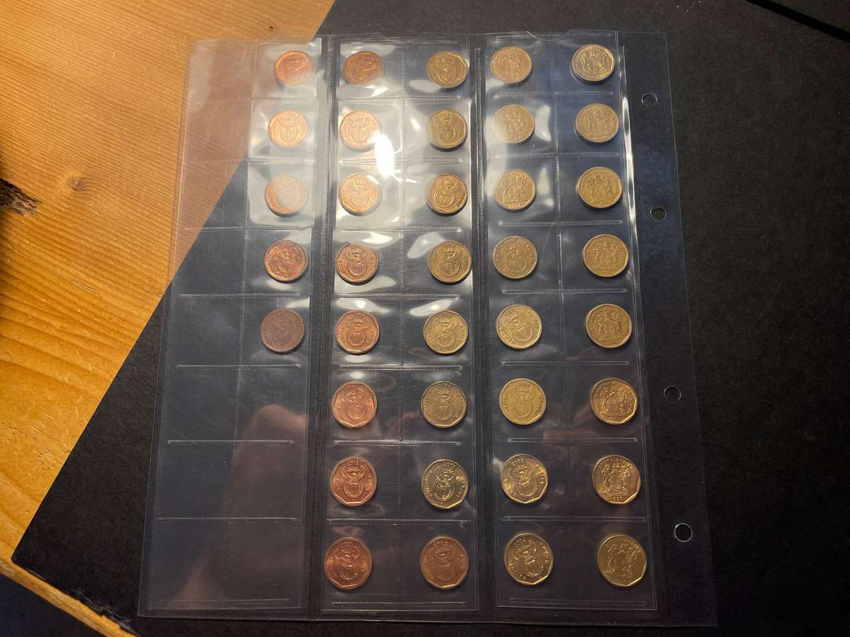 Complete set of 37x 10 cent coins from 1990 to 2025 - As per photos