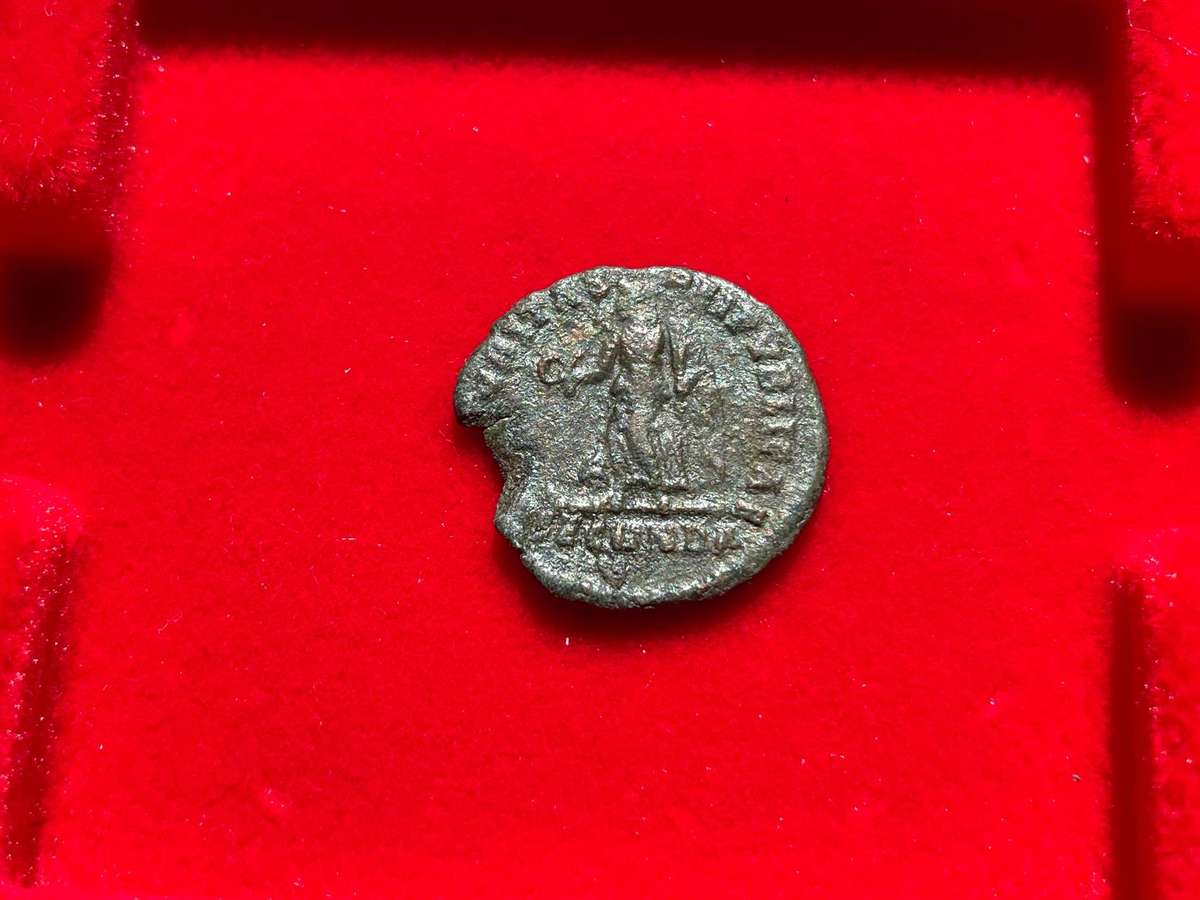 Ancient Roman bronze nummus coin - probably emperor Valens