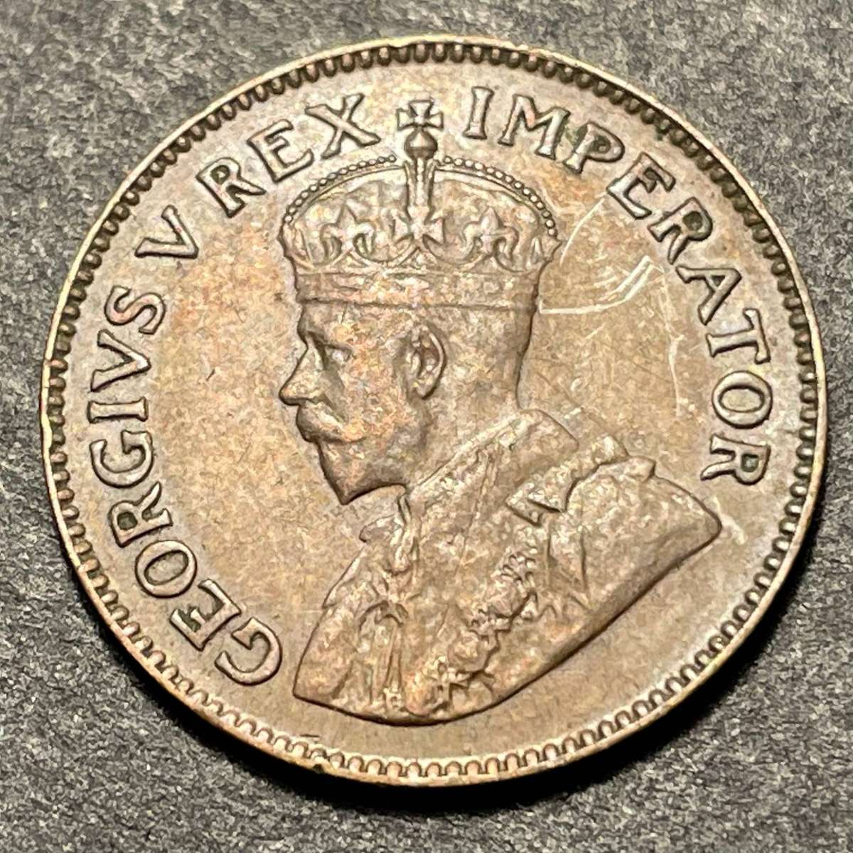 Nice 1935 South African quarter penny (farthing or 1/4d) coin