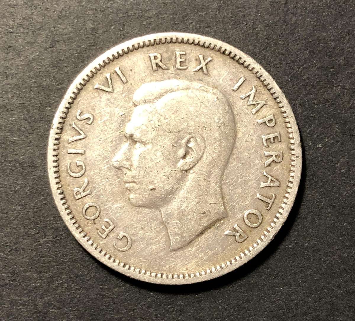 Scarce 1945 SA Union silver shilling coin - Only 54,266 Minted - Nice Coin