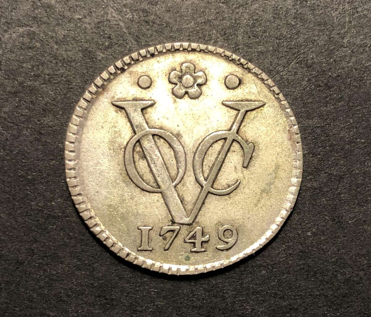 Extremely Rare 1749 Silver VOC Duit Pattern/Presentation piece - Only 2 Graded at NGC in total!