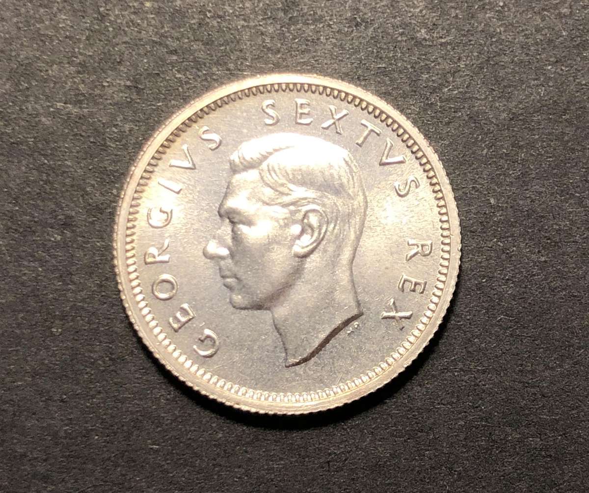 Rare Proof 1949 SA Union silver 6 pence coin - Only 800 proofs minted