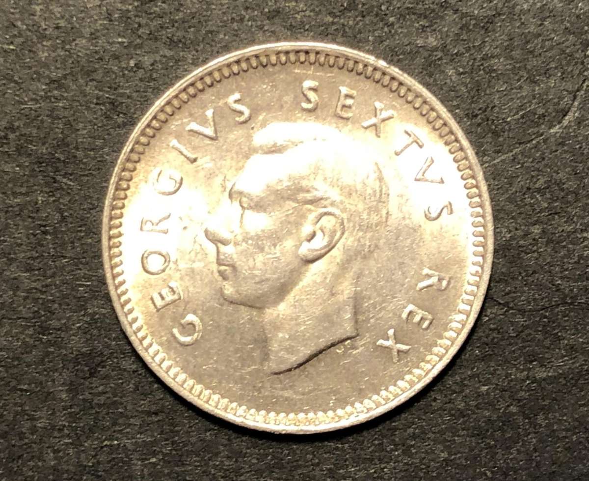 Beautiful AU+/UNC 1950 SA Union silver 3 pence coin