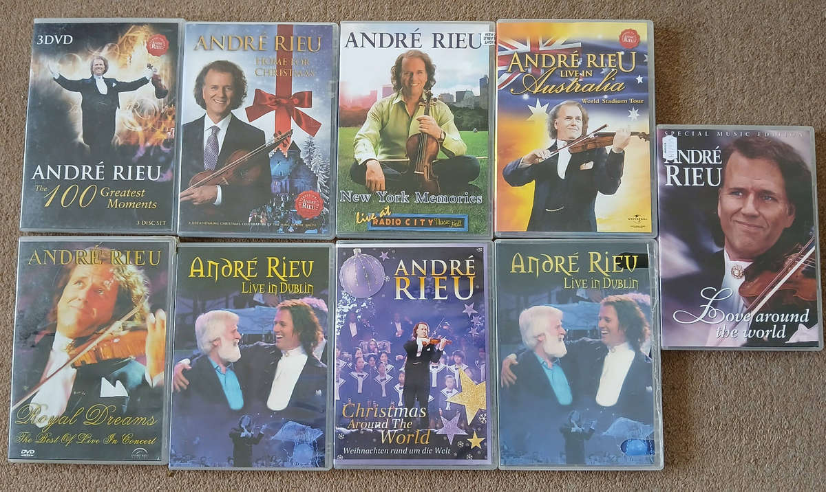 Andre Rieu 9 x  DVDs ( 1 duplicate)