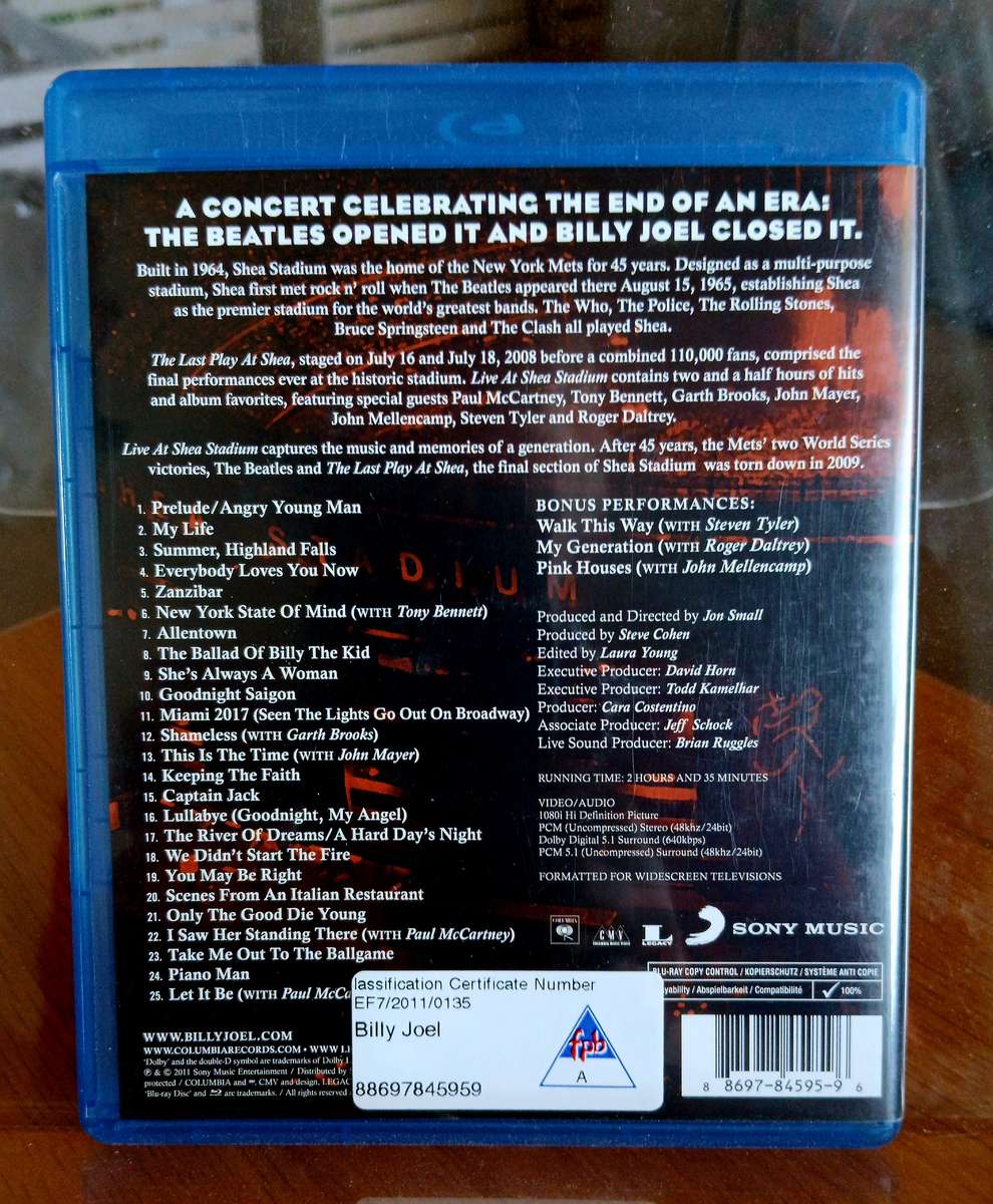 Blu-Ray disc - BILLY JOEL Live at Shea Stadium