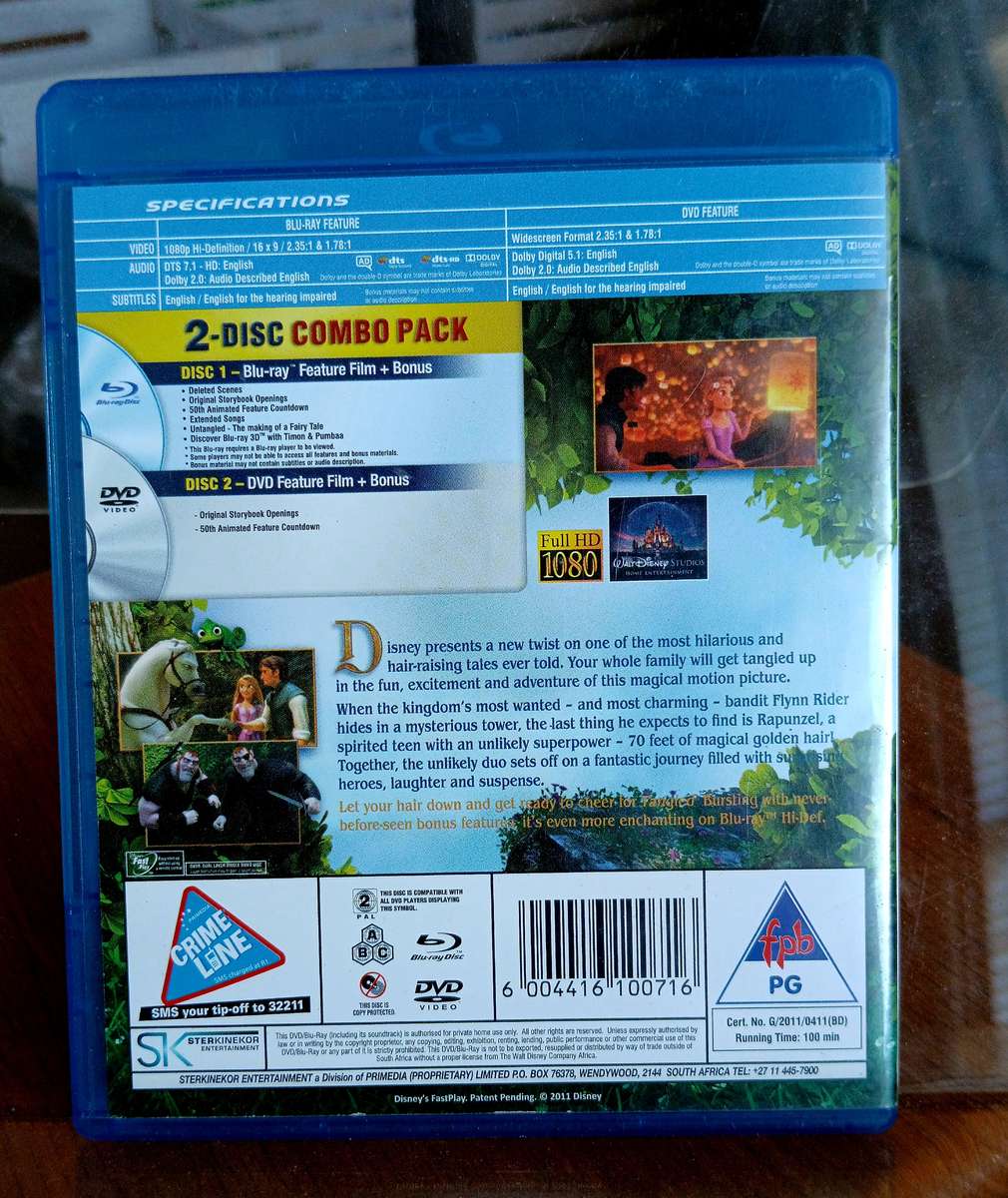 Blu-Ray disc - TANGLED Disney