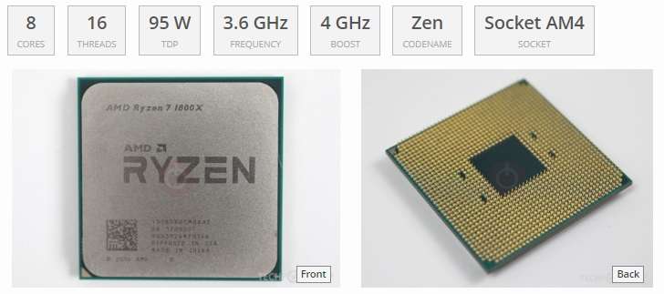 AMD RYZEN 7 1800X ** GAMING DESKTOP PROCESSOR ** GOOD CONDITION ** WARRANTY **