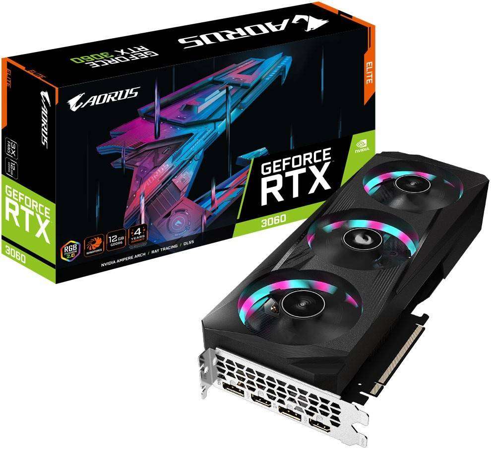 Aorus Rtx3060 12G Elite - Gaming Graphics Card - Good Condition - Original Packaging -Warranty