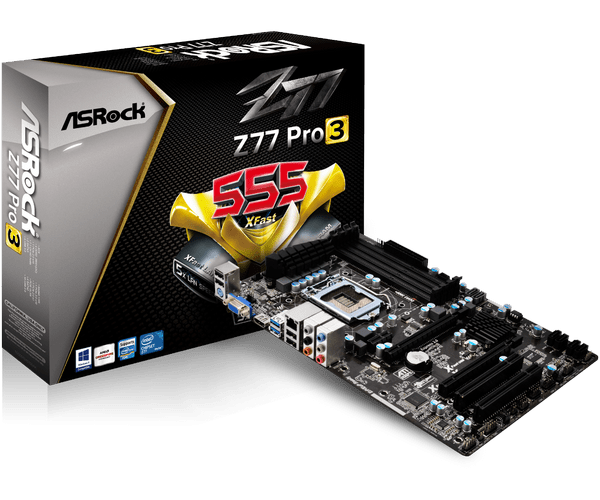 Asrock Z77 Pro 3 - Gaming Motherboard - Good Condition - Warranty