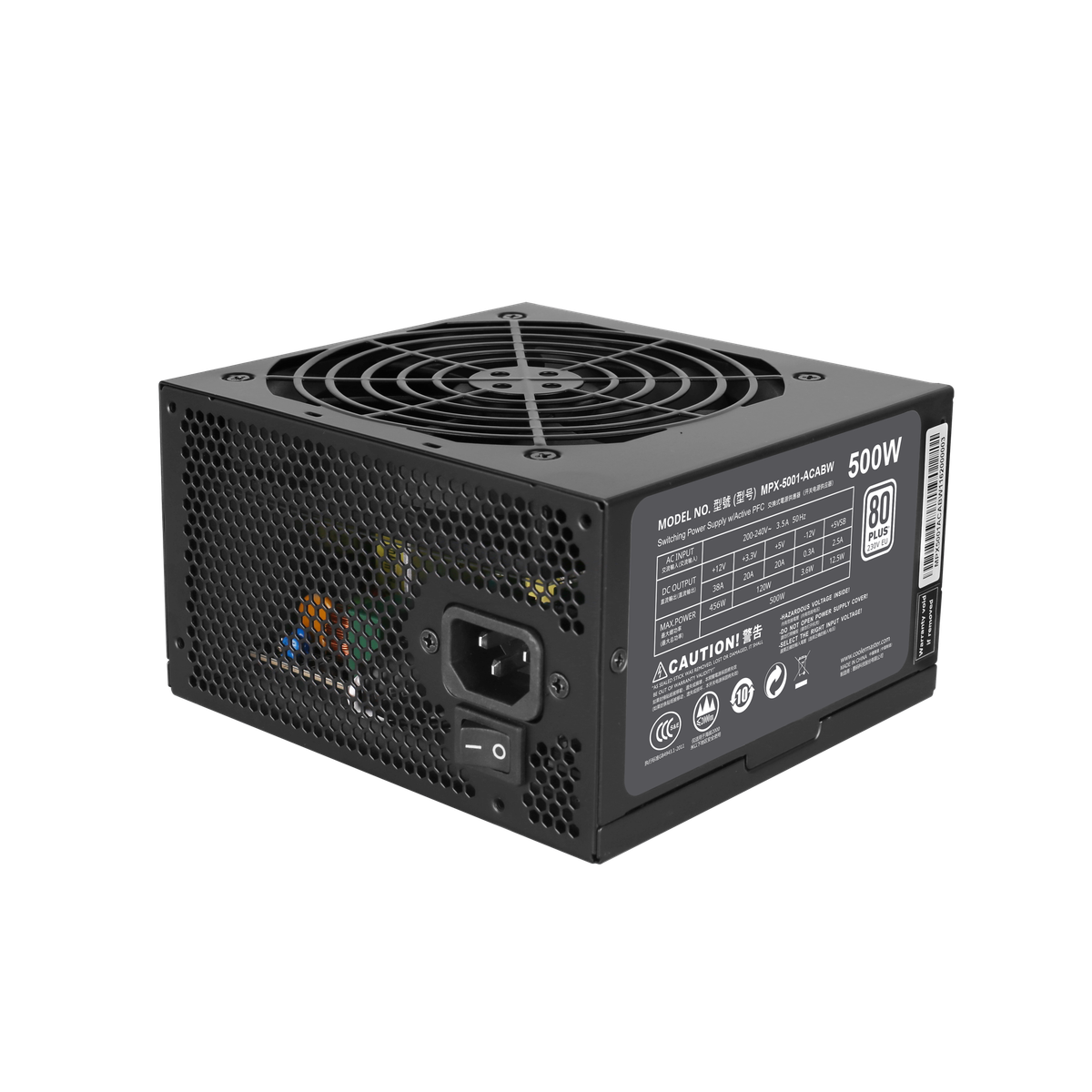 Cooler Master 500w MasterWatt 80+ - Gaming Power Supply - Good Condition - Warranty