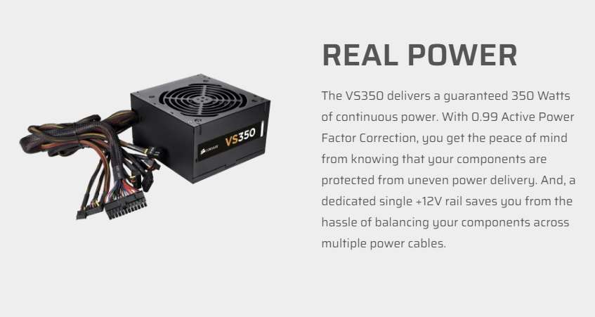 CORSAIR VS350 ** POWER SUPPLY ** GOOD CONDITION ** WARRANTY **