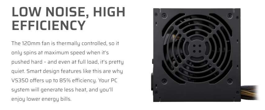 CORSAIR VS350 ** POWER SUPPLY ** GOOD CONDITION ** WARRANTY **