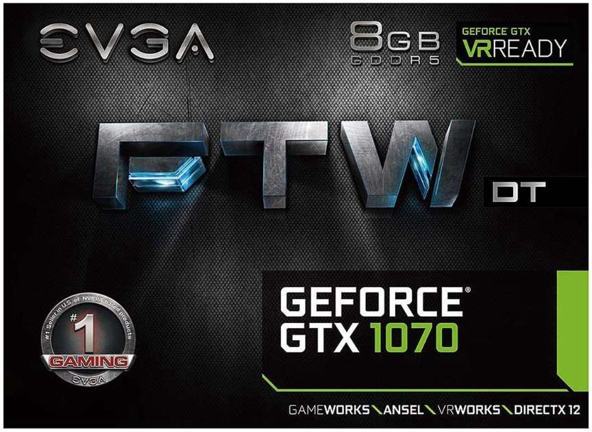 EVGA GTX 1070 FTW DT 8GB  ** GAMING GRAPHICS CARD ** GOOD CONDITION ** WARRANTY **