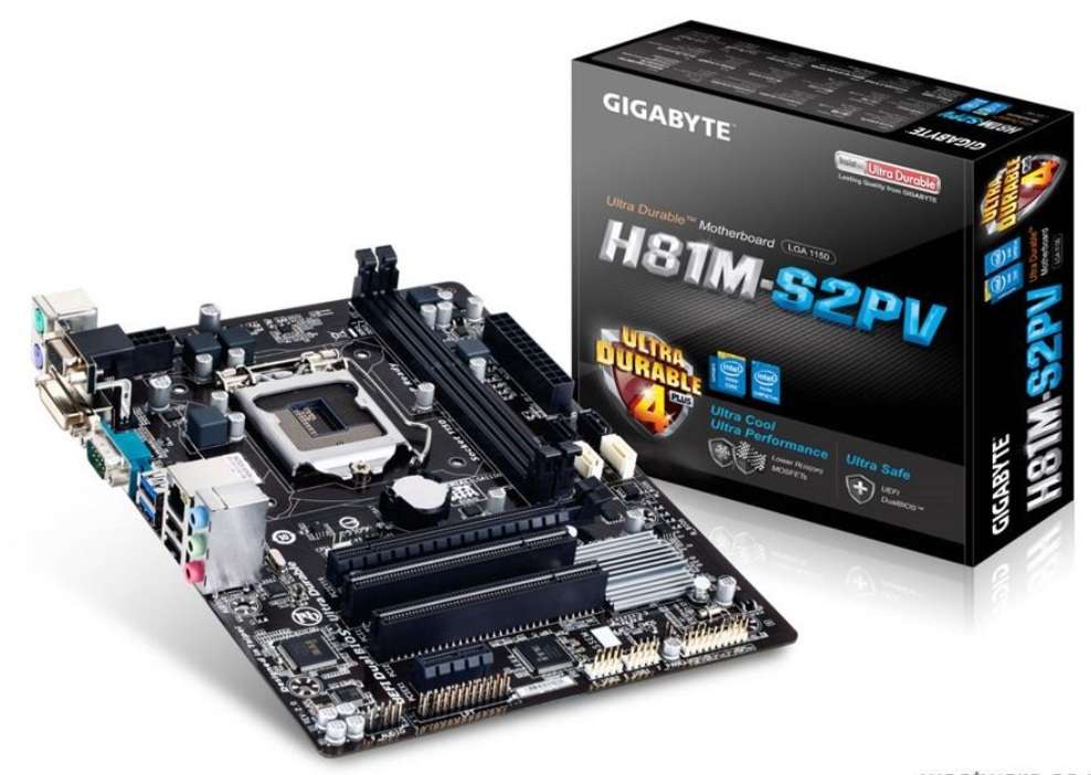 Gigabyte GA-H81M-S2PV - Desktop Motherboard - Good Condition - Warranty