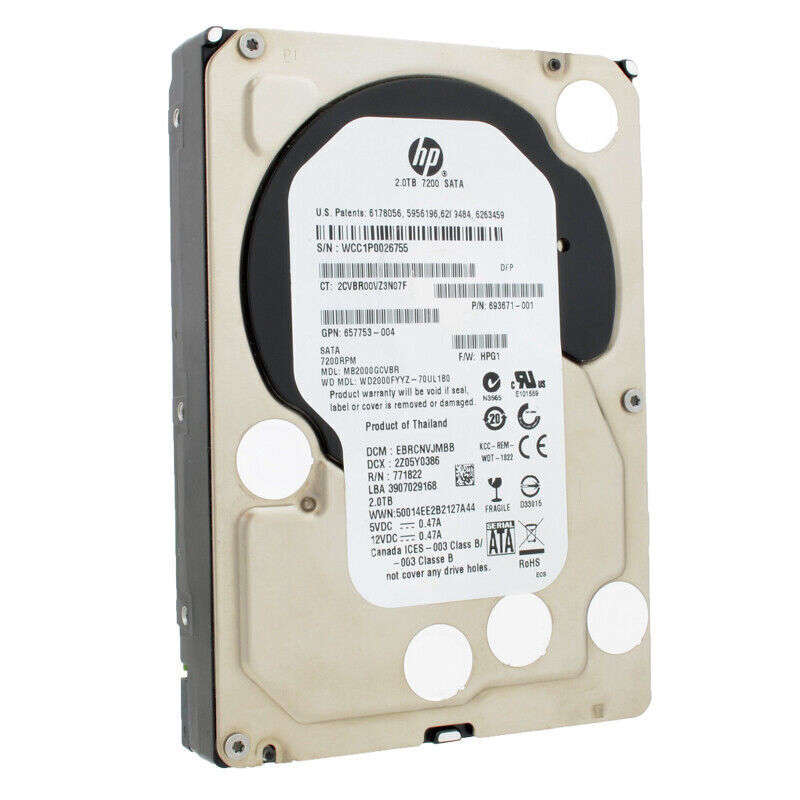 Hp 2TB - Desktop Hard Drive - 3.5" - 100% Health - Good Condition - Warranty