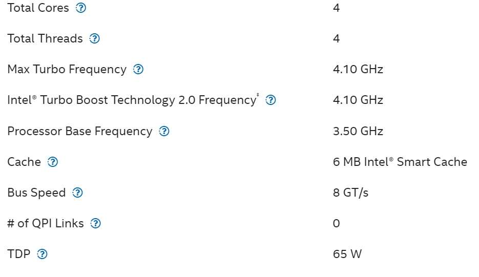 INTEL CORE i5 7600 ** DESKTOP PROCESSOR ** GOOD CONDITION ** WARRANTY