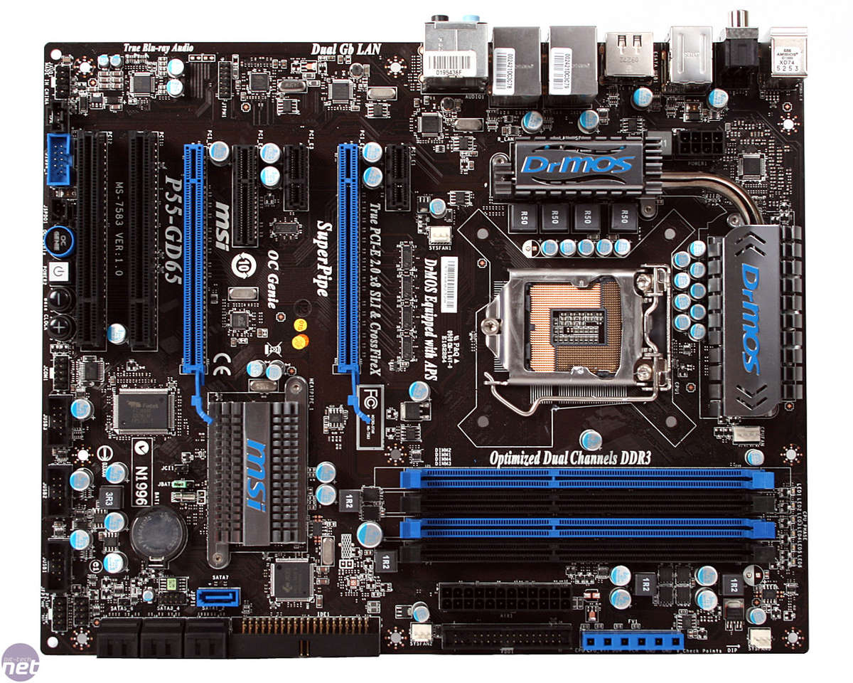 MSI P55-GD65 ** GAMING MOTHERBOARD  ** GOOD CONDITION ** WARRANTY **