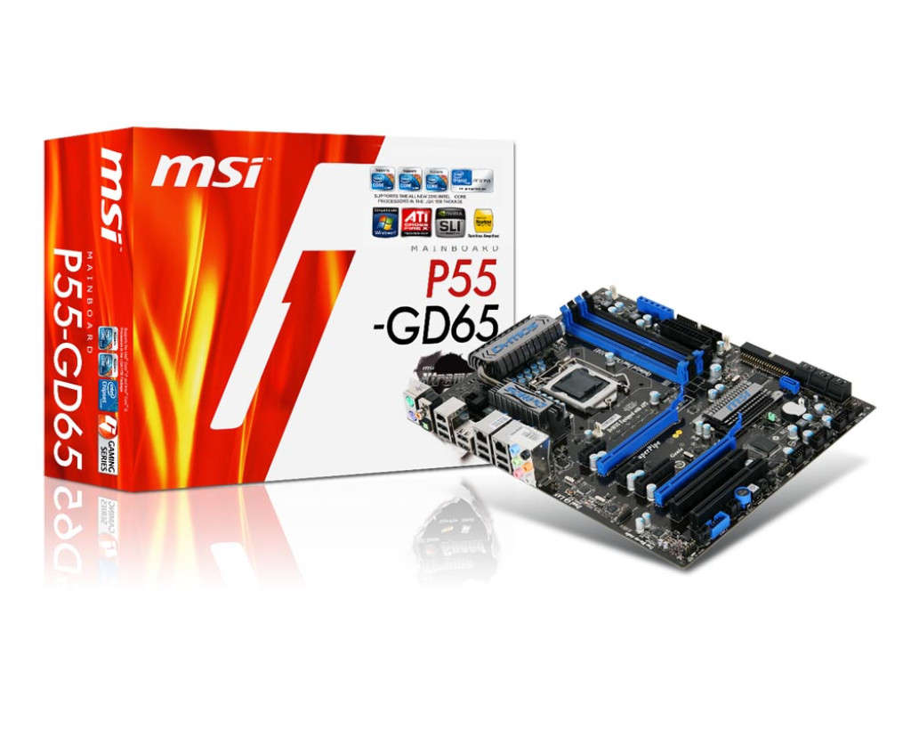 MSI P55-GD65 ** GAMING MOTHERBOARD  ** GOOD CONDITION ** WARRANTY **