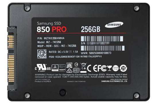Samsung 256GB 850 Pro - Solid State Drive - Good Condition - Warranty