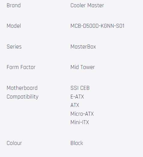 COOLER MASTER MASTERBOX TD500 ** MID TOWER CASE ** EXCELLENT CONDITION ** WARRANTY **