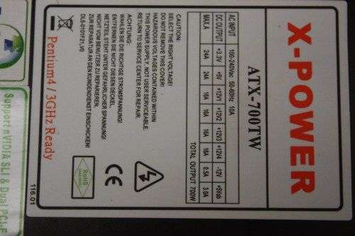 X-POWER ATX-700TW ** POWER SUPPLY ** EXCELLENT CONDITION ** WARRANTY **