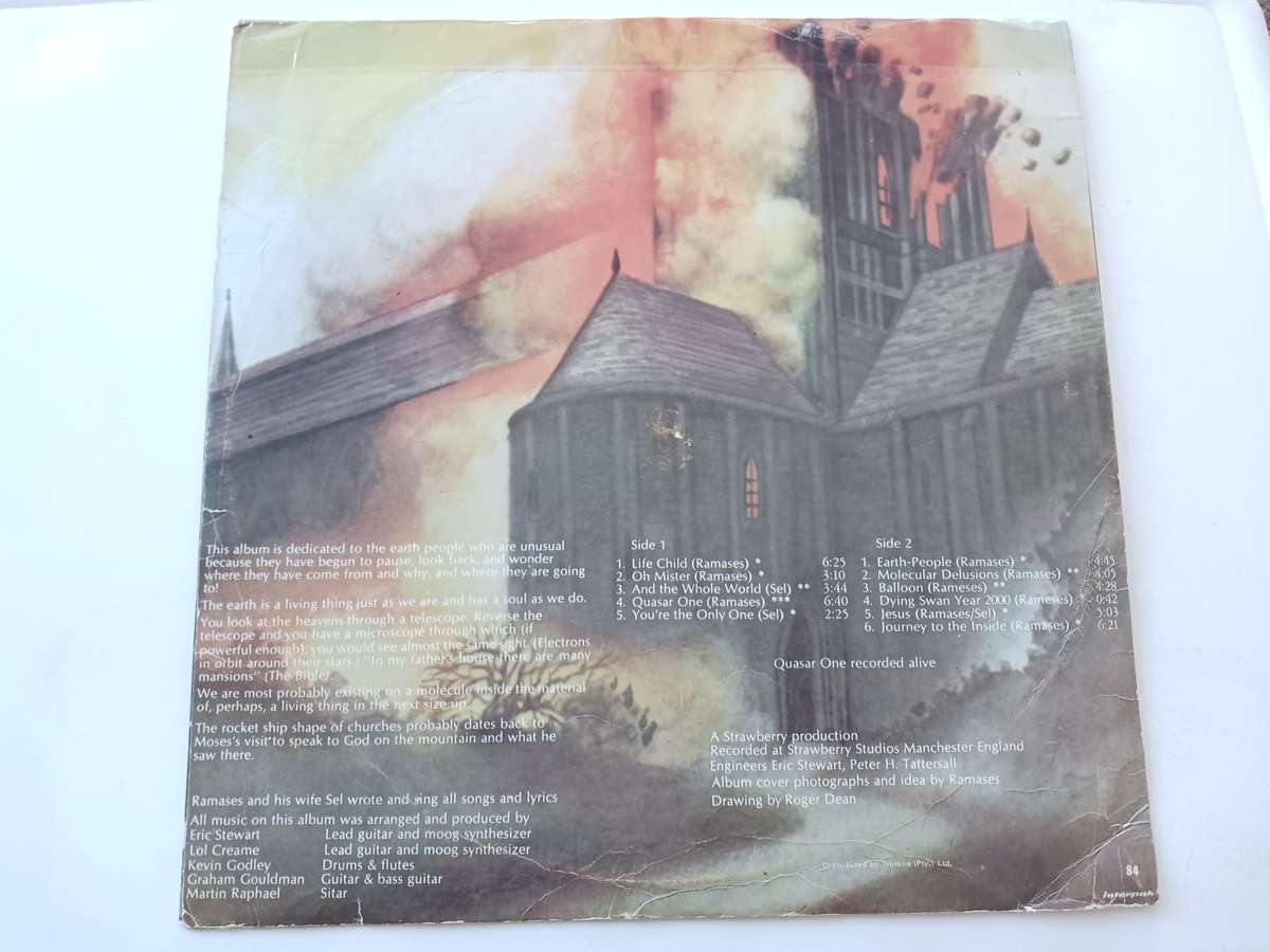 Ramases - Space Hymns   ( Rare 1973 SA reissue LP )