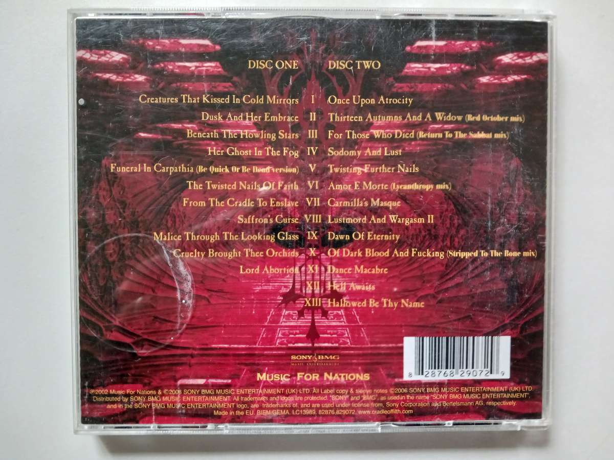 Cradle of Filth - Lovecraft & Witch Hearts ( released in Europe 2006 Death Metal 2 X CD )