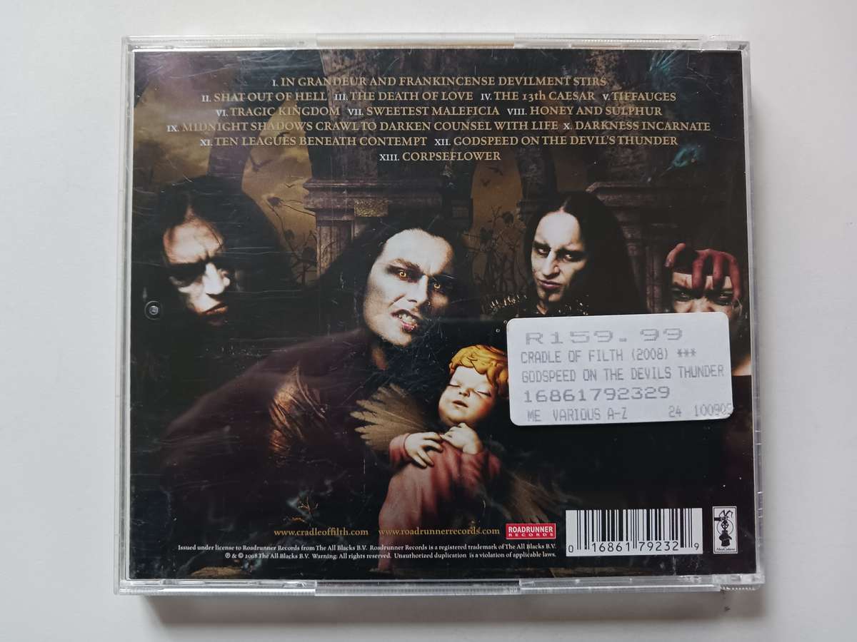 Cradle of Filth -  Godspeed on the Devil's Thunder  ( released in Europe 2008  Metal  CD )