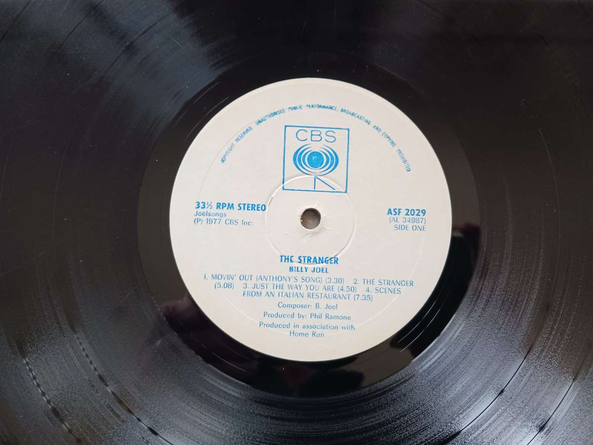 Billy Joel - The Stranger  ( scarce 1977 Rhodesia released LP.)