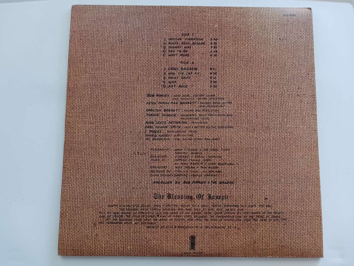 Bob Marley & The Wailers - Rastaman Vibration  ( scarce 1976 UK  released LP NM )