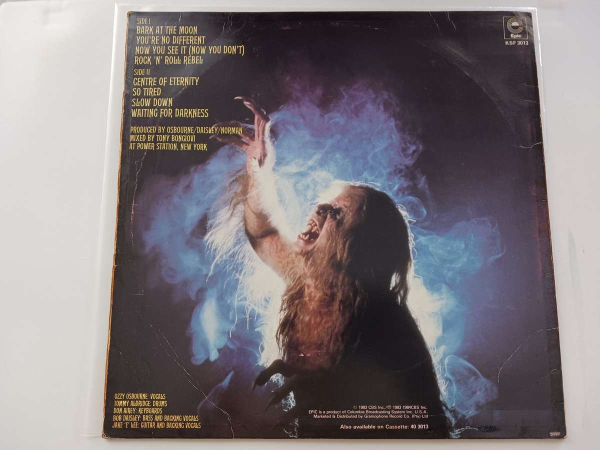 Ozzy Osbourne - Bark at the Moon  ( Rare 1983 SA released LP in a great condition.)