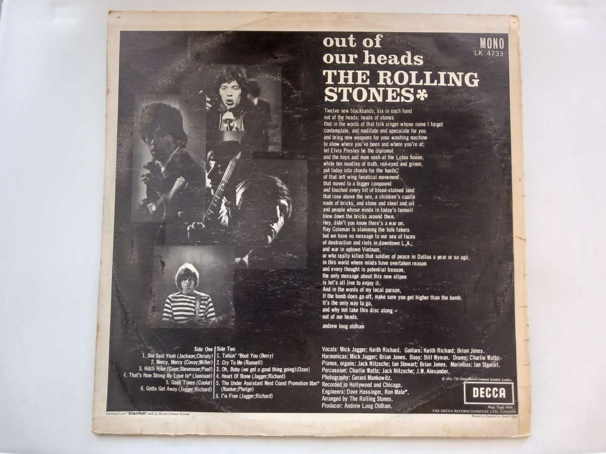 The Rolling Stones - Out Of Our Heads  ( original 1965 UK Mono pressing LP )