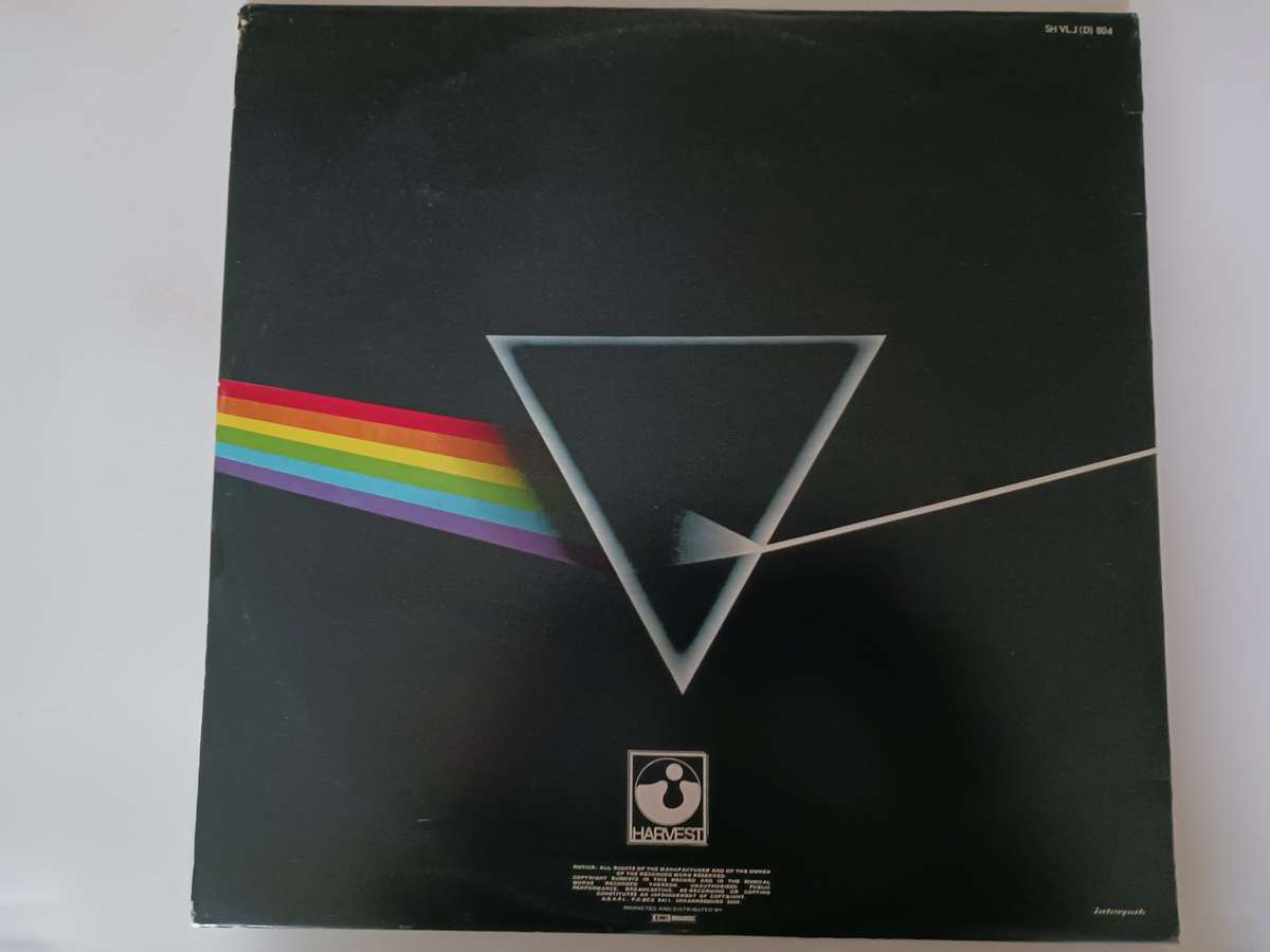 Pink Floyd - The Dark Side of the Moon  ( scarce 1973 SA released  LP - solid blue inverted prism )