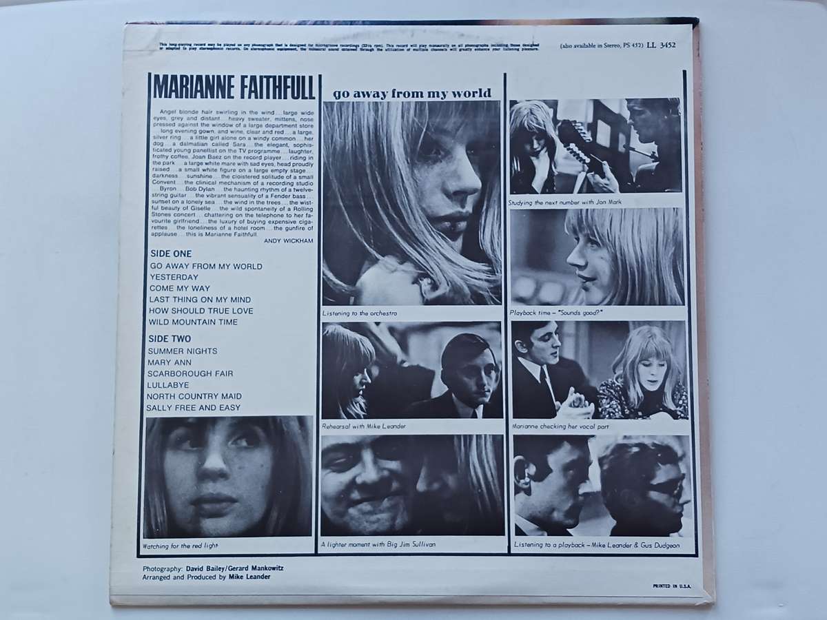 Marianne Faithfull -  Go Away From My World ( Scarce 1965 US pressed  LP NM )