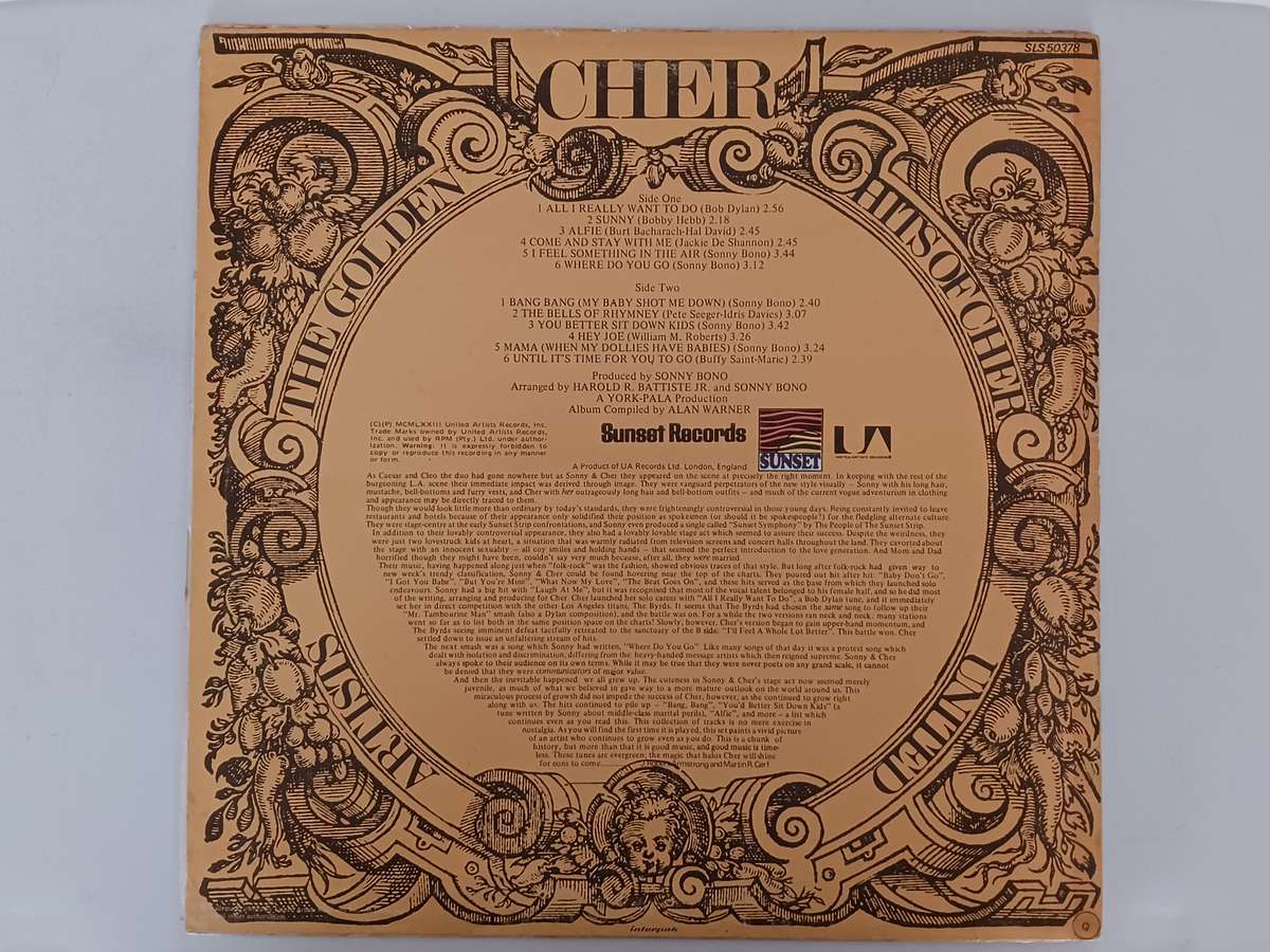 Cher - Golden Hits Of Cher  ( Scarce 1976 SA released LP )