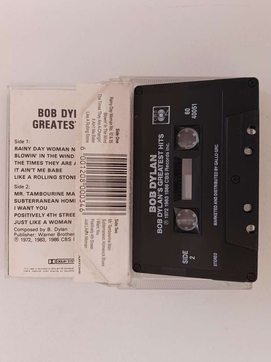 Bob Dylan - Bob Dylan's greatest Hits  ( Scarce 1986 SA released reissue Music Cassette.)